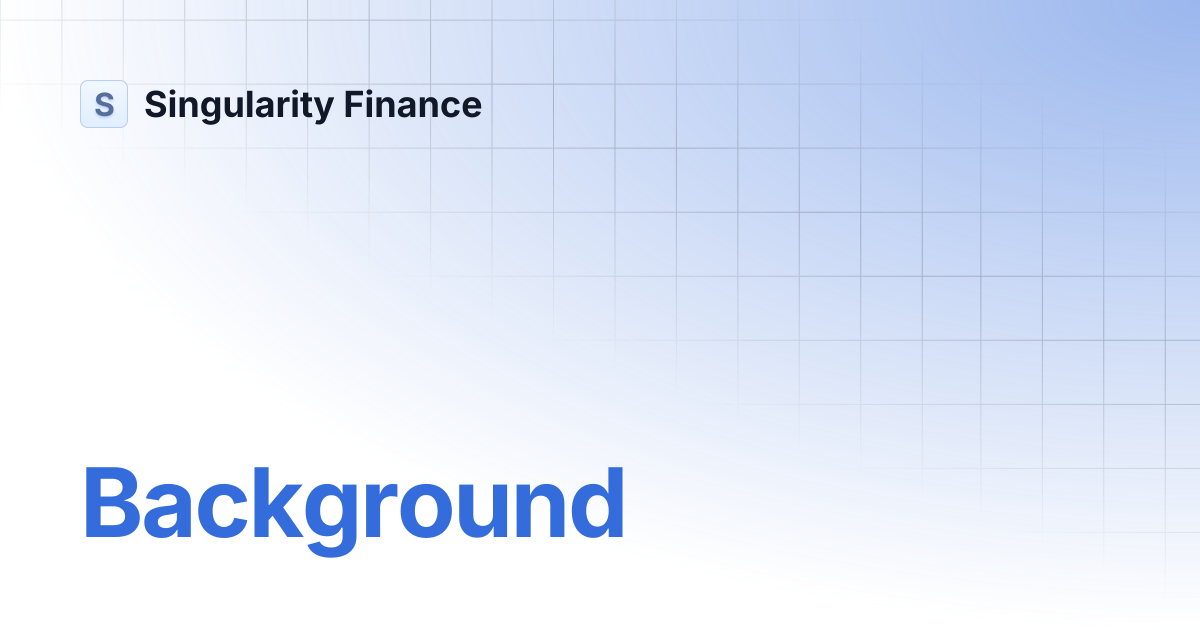 Background singularity finance